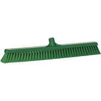 T&ecirc;te de balai-brosse pour petites particules, Crins Fin, 24", Polyester, Vert Sécurité Médic