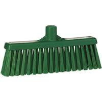 T&ecirc;te de balai droit, Crins Moyen, 12", Polyester, Vert Sécurité Médic