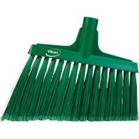 T&ecirc;te de balai oblique, Crins &agrave; bout ouvrant, 11-1/2", Polyester, Vert Sécurité Médic