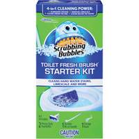 Trousse de d&eacute;marrage de brosse pour cuvettes Scrubbing Bubbles Fresh Brush, Recharge Sécurité Médic