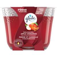 Glade&reg; 3-Wick Candle, Apple Cinnamon Sécurité Médic