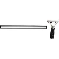 Window Squeegee with Handle, 14", Rubber, Stainless Steel Frame Sécurité Médic