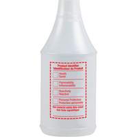 Round Spray Bottle with WHMIS Label, 24 oz. Sécurité Médic