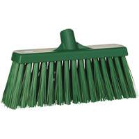 Heavy-Duty Push Broom, Stiff Bristles, 13", Polyester, Green Sécurité Médic