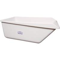 Angled Dump Tub with Drain, Plastic, White Sécurité Médic