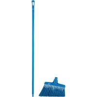 T&ecirc;te &agrave; balai en angle avec manche en m&eacute;tal, Crins Extra-ferme, 12", Polyester, Bleu Sécurité Médic