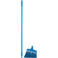 T&ecirc;te &agrave; balai en angle avec manche en m&eacute;tal, Crins Extra-ferme, 12", Polyester, Bleu Sécurité Médic