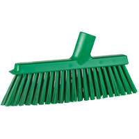 Balai biseaut&eacute; avec pas de vis inclin&eacute;, Crins Moyen, 10", Polyester, Vert Sécurité Médic