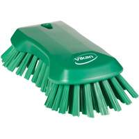 Hand Brush, Extra Stiff Bristles, 9-1/10" Long, Green Sécurité Médic