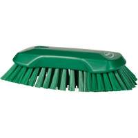 Hand Brush, Extra Stiff Bristles, 9-1/10" Long, Green Sécurité Médic