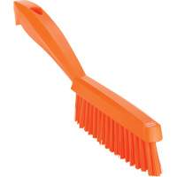 Narrow Hand Brush with Short Handle, Extra Stiff Bristles, 11-4/5" Long, Orange Sécurité Médic