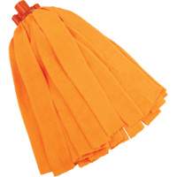 Socket Mop, Orange, Microfibre, Cut Style Sécurité Médic