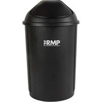 Half-Round Garbage Bin with Lid, Polyethylene, 21 US gal. Sécurité Médic