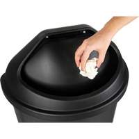 Half-Round Garbage Bin with Lid, Polyethylene, 21 US gal. Sécurité Médic
