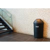 Half-Round Garbage Bin with Lid, Polyethylene, 21 US gal. Sécurité Médic