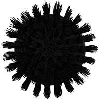 HyDrive Round Drill Brush, Extra Stiff Bristles, 3-1/10" Long, Black Sécurité Médic