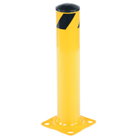 Safety Bollard, Steel, 24" H x 4.5" W, Yellow Sécurité Médic