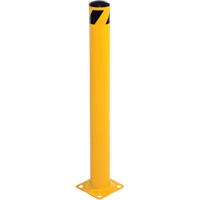Bollard, Steel, 42" H x 5-1/2" W, Yellow Sécurité Médic