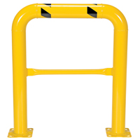 Garde-corps &agrave; profil &eacute;lev&eacute; pour machines, 3' la x 3,5' h, Jaune Sécurité Médic