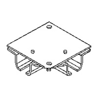 Ceiling Mount Curtain Partition 90° Corner Connector Sécurité Médic