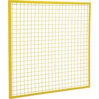 Wire Mesh Partition Components - Panels, 4' H x 4' W, Yellow Sécurité Médic
