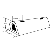 Extruded Rubber Dock Fenders, Rubber, 4-1/2" W x 12" L x 3-3/4" D Sécurité Médic