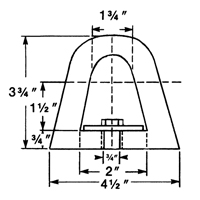Extruded Rubber Dock Fenders, Rubber, 4-1/2" W x 12" L x 3-3/4" D Sécurité Médic