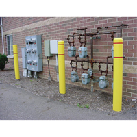 Capuchons en polyethylene pour borne de protection, 6-5/8" dia. x 52" l, Jaune Sécurité Médic