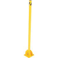 Butoirs repliables, Acier, 42" h x 1-3/4" la, Jaune Sécurité Médic