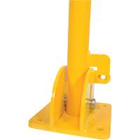 Butoirs repliables, Acier, 42" h x 1-3/4" la, Jaune Sécurité Médic