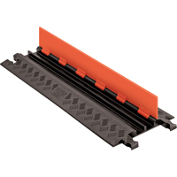 Guard Dog&reg; Low Profile Cable Protector, 2 Channels, 36" L x 11.94" W x 1.25" H Sécurité Médic