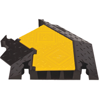 Protecteur de c&acirc;ble robuste &agrave; 3 canaux Yellow Jacket, virage &agrave; gauche Sécurité Médic