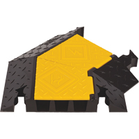 Protecteur de c&acirc;ble robuste &agrave; 3 canaux Yellow Jacket, virage &agrave; droite Sécurité Médic