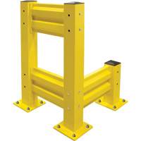 Barri&egrave;re de s&eacute;curit&eacute; de qualit&eacute; industrielle, Acier, 19" lo x 12" h, Jaune s&eacute;curit&eacute; OSHA Sécurité Médic