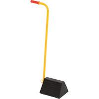 Cale de roue avec poign&eacute;e ergonomique, 9-1/4" x 8" x 6", Noir Sécurité Médic