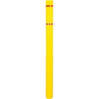Polyethylene Bollard Cover, 4-1/2" Dia. x 64" L, Red/Yellow Sécurité Médic