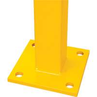 Poteau de coin pour garde-corps l&eacute;gers, Acier, 42" h, Jaune s&eacute;curit&eacute; OSHA Sécurité Médic
