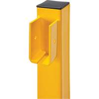 Poteau d'extr&eacute;mit&eacute; pour garde-corps l&eacute;gers, Acier, 42" h, Jaune s&eacute;curit&eacute; OSHA Sécurité Médic