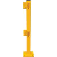 Poteau de coin pour garde-corps l&eacute;gers, Acier, 42" h, Jaune s&eacute;curit&eacute; OSHA Sécurité Médic