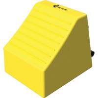 Checkers Safety Heavy-Duty Ultra Class Mining Wheel Chock, HDPE, Yellow, 14-1/2" W x 17-1/2" D x 16" H Sécurité Médic