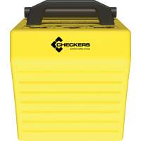 Checkers Safety Heavy-Duty Ultra Class Mining Wheel Chock, HDPE, Yellow, 14-1/2" W x 17-1/2" D x 16" H Sécurité Médic
