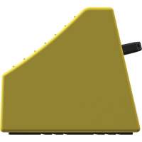 Checkers Safety Heavy-Duty Ultra Class Mining Wheel Chock without Bracket, HDPE, Yellow, 14-1/2" W x 17-1/2" D x 16" H Sécurité Médic