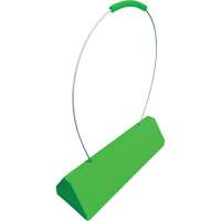 Checkers Safety SafeRay  Aircraft Wheel Chock with Ergonomic Cable Handle, Urethane, Fluorescent Green, 24" W x 8" D x 6" H Sécurité Médic