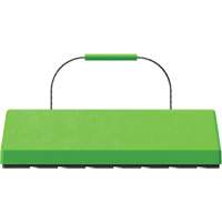 Checkers Safety SafeRay  Aircraft Wheel Chock with Cable Handle & Rubber Pad, Urethane, Fluorescent Green, 24" W x 8" D x 6" H Sécurité Médic