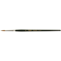 Artist Paint Brush, 1/8" Brush Width, Red Sable, Wood Handle Sécurité Médic
