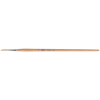 Pinceau de forme ronde en soies blanches pures pour marquage, Largeur de la brosse de 3/16", Soie blanche, Manche &agrave; Bois Sécurité Médic