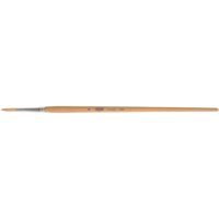 Pinceau de forme ronde en soies blanches pures pour marquage, Largeur de la brosse de 7/32", Soie blanche, Manche &agrave; Bois Sécurité Médic