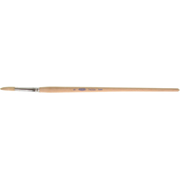 Pinceau de forme ronde en soies blanches pures pour marquage, Largeur de la brosse de 1/4", Soie blanche, Manche &agrave; Bois Sécurité Médic