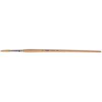 Pinceau de forme ronde en soies blanches pures pour marquage, Largeur de la brosse de 9/32", Soie blanche, Manche &agrave; Bois Sécurité Médic