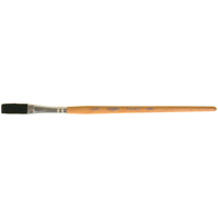 Pinceau une passe, Largeur de la brosse de 3/8", Soie de bœuf, Manche &agrave; Bois Sécurité Médic